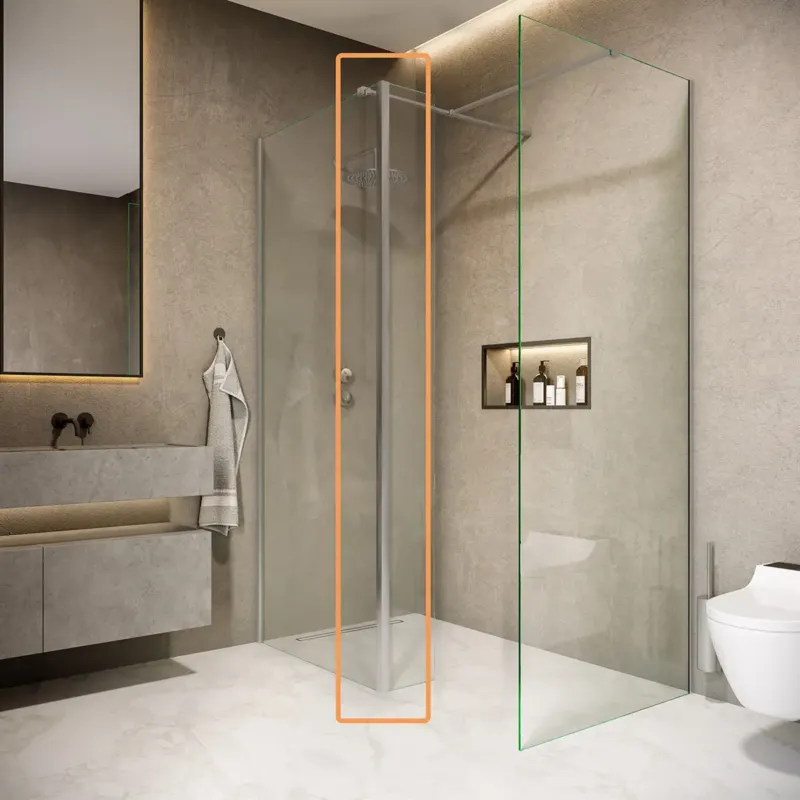 Saniclear Redro hoekprofiel chroom 8mm Gecertificeerd