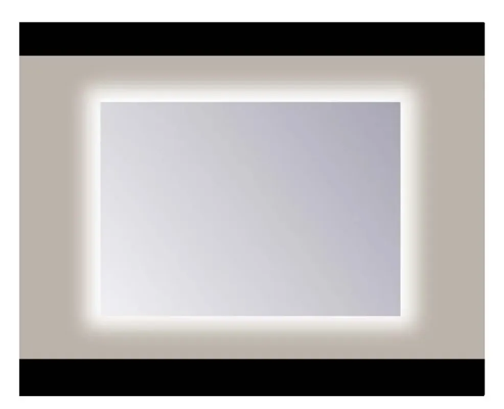 Beperkte Voorraad Sanicare Q-mirrors spiegel zonder omlijsting / PP geslepen 100 cm. rondom Ambiance warm white leds