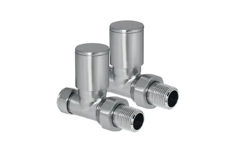 Gecertificeerd SSI Design radiatorkraan recht RVS gepolijst