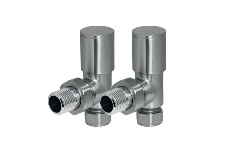 Actieprijs SSI Design radiatorkraan haaks RVS geborsteld