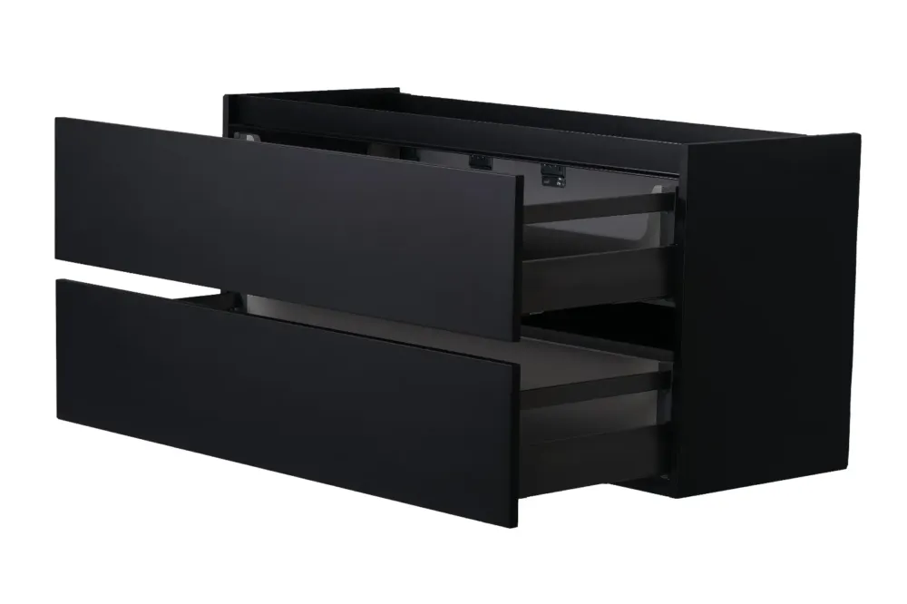 Flitsaanbieding Mueller City onderkast 120cm met 2 uitsparingen mat zwart