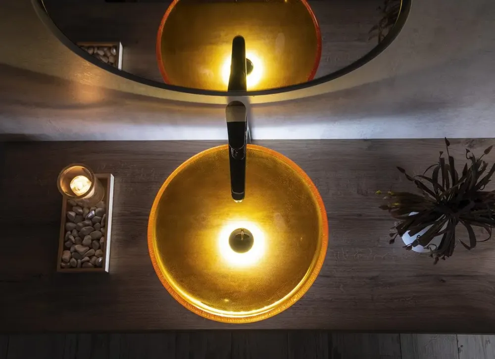 Sapho LED-verlichting ring voor onder een glazen waskom Snelle Levering