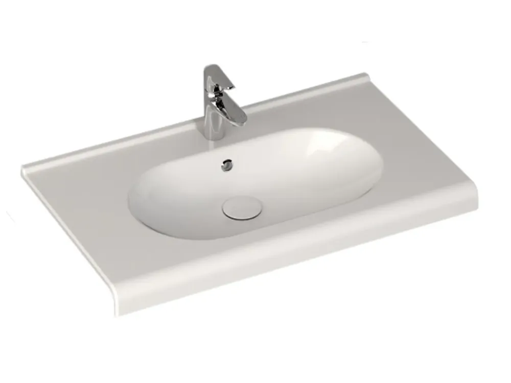 Sanicare Q9 keramische wastafel 80x47cm wit Superprijs