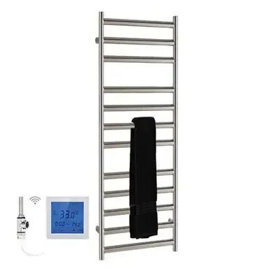 Beperkt Aanbod SSI Design Athena elektrische radiator met witte digitale thermostaat RVS geborsteld 80x50cm 150W