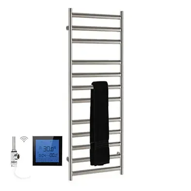 SSI Design Athena elektrische radiator met zwarte digitale thermostaat RVS geborsteld 80x60cm 300W Koop Vandaag