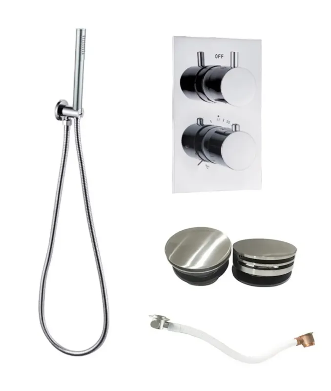 Saniclear Talpa thermostatische inbouw badkraan met afvoer / overloopcombinatie Meest Verkocht