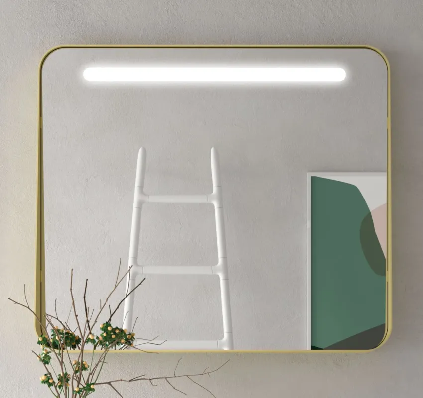 Premium Muebles Polo spiegel met LED-verlichting 100x70cm goud