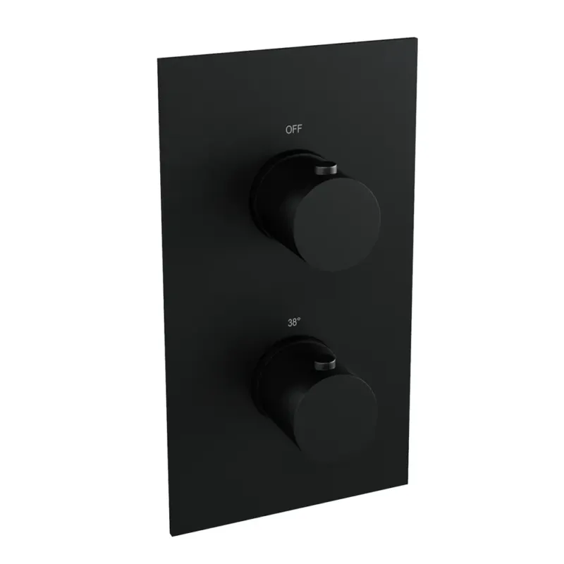 Weekendaanbieding Brauer Black Edition complete inbouwthermostaat 3-weg mat zwart