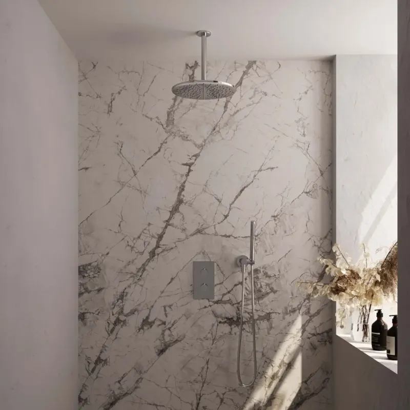 Bestseller Brauer Chrome Edition complete inbouw regendouche met staafhanddouche, plafondarm en hoofddouche 30cm set 30 chroom