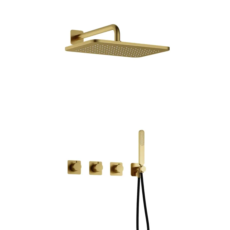 Hotbath Gal IBSGL70BBP inbouwdouche met 27x40cm hoofddouche geborsteld messing PVD Dagaanbieding
