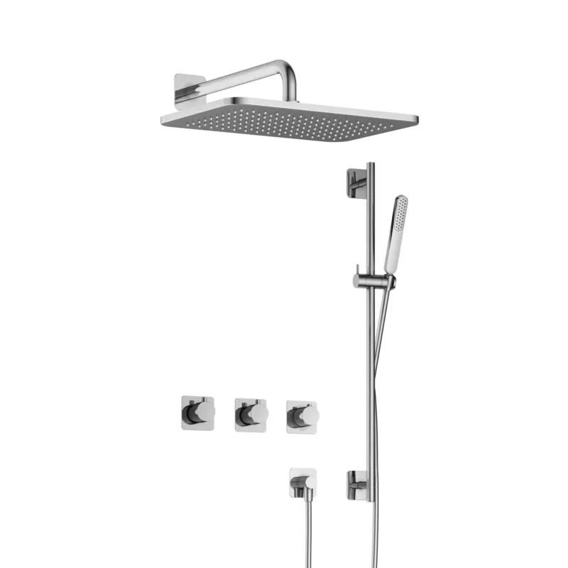Hotbath Gal IBSGL70CR inbouwdouche met glijstang en 27x40cm hoofddouche chroom Nieuw