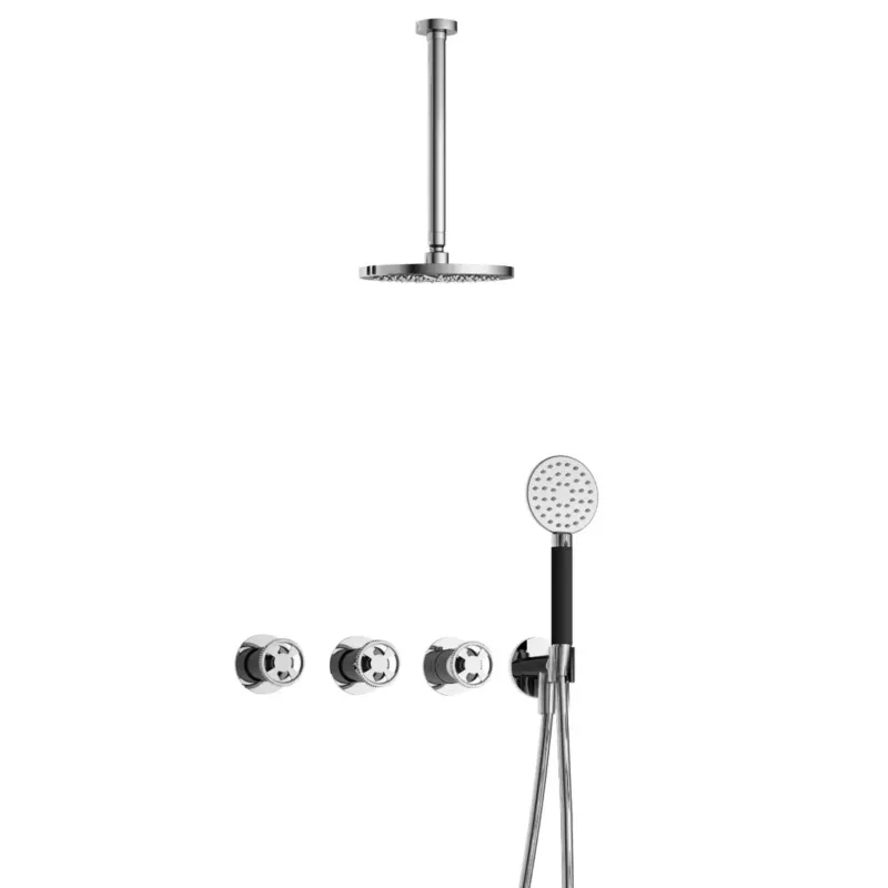 Hotbath Cobber@Work IBSW70 inbouwdouche met ronde handdouche en 30cm plafondbuis chroom Tijdelijk Beschikbaar