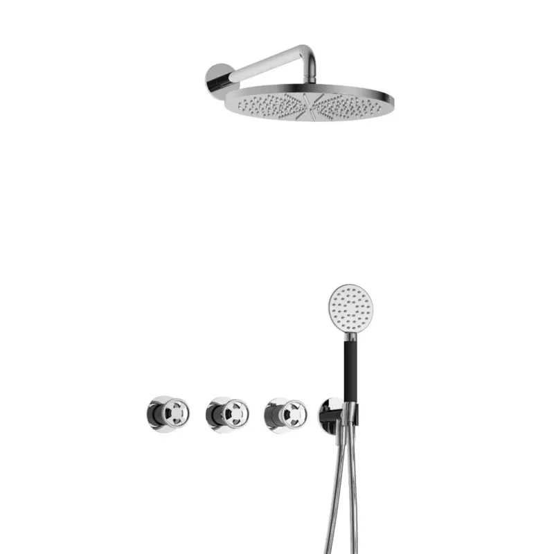 Hotbath Cobber@Work IBSW70 inbouwdouche met ronde handdouche en 30cm hoofddouche chroom Nu Kopen
