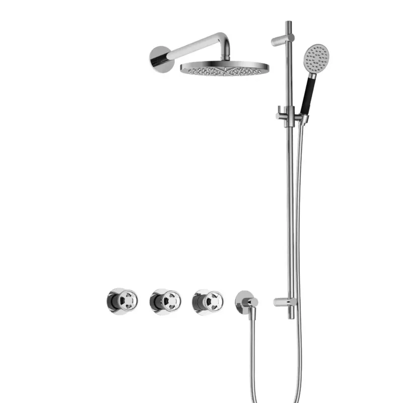Hotbath Cobber@Work IBSW70 inbouwdouche met ronde handdouche en glijstang chroom Koop Online