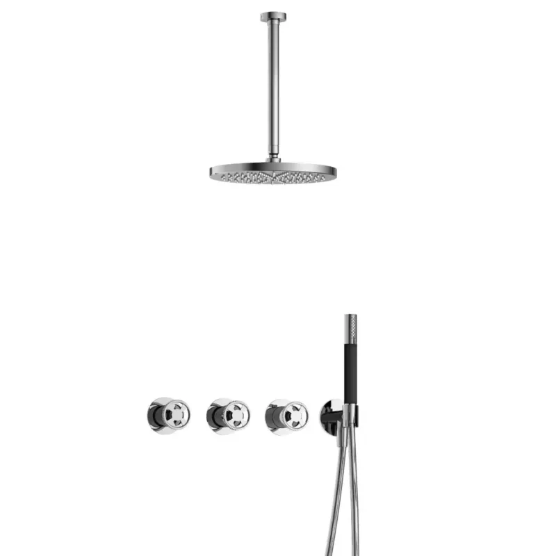 Hotbath Cobber@Work IBSW70 inbouwdouche met 30cm plafondbuis en 30cm hoofddouche chroom Snelle Levering