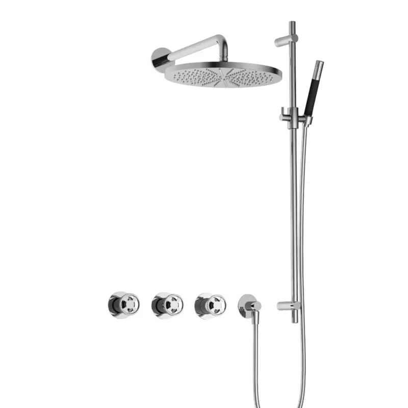 Exclusieve Aanbieding Hotbath Cobber@Work IBSW70 inbouwdouche met 30cm hoofddouche en glijstang chroom