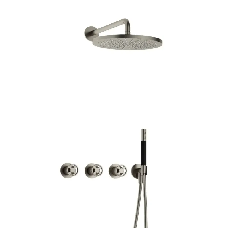Hotbath Cobber@Work IBSW70 inbouwdouche met 30cm hoofddouche nikkel geborsteld Direct Verzonden