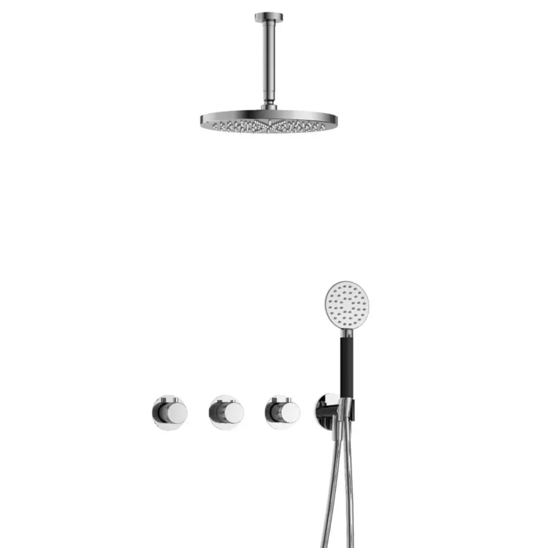 Bestseller Hotbath Cobber X IBSX70 inbouwdouche met ronde handdouche, 15cm plafondbuis en 30cm hoofddouche chroom