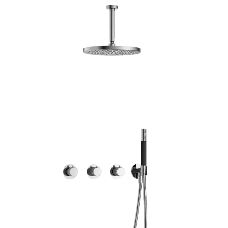Hotbath Cobber X IBSX70 inbouwdouche met 15cm plafondbuis en 30cm hoofddouche chroom Nu Kopen