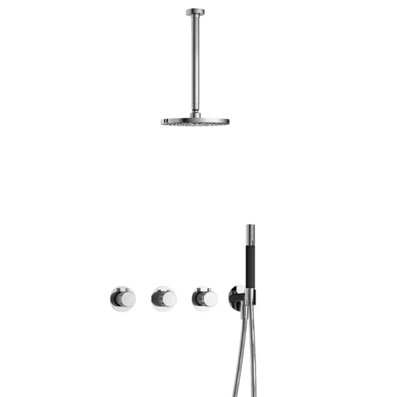Gecertificeerd Hotbath Cobber X IBSX70 inbouwdouche met 30cm plafondbuis chroom