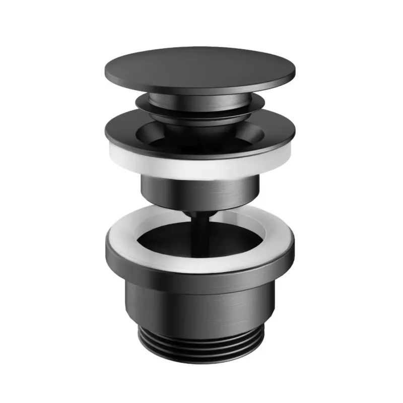 Hotbath Gal clickplug met schroef rond geborsteld gunmetal PVD Aanbieding