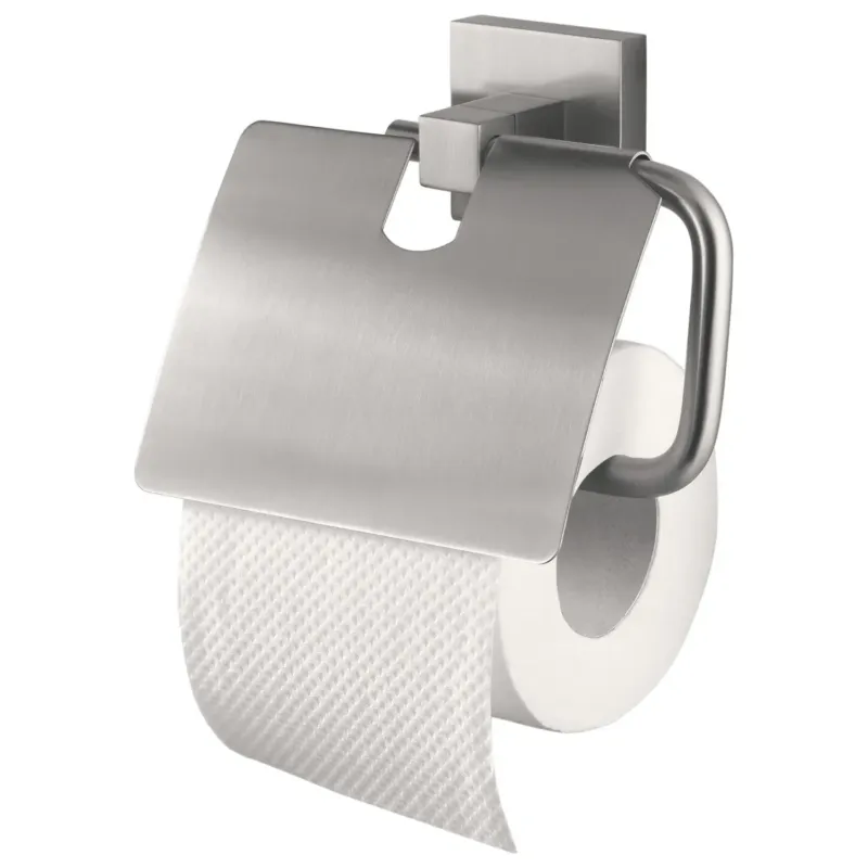 Haceka Mezzo toiletrolhouder met klep RVS-look Goedkoop