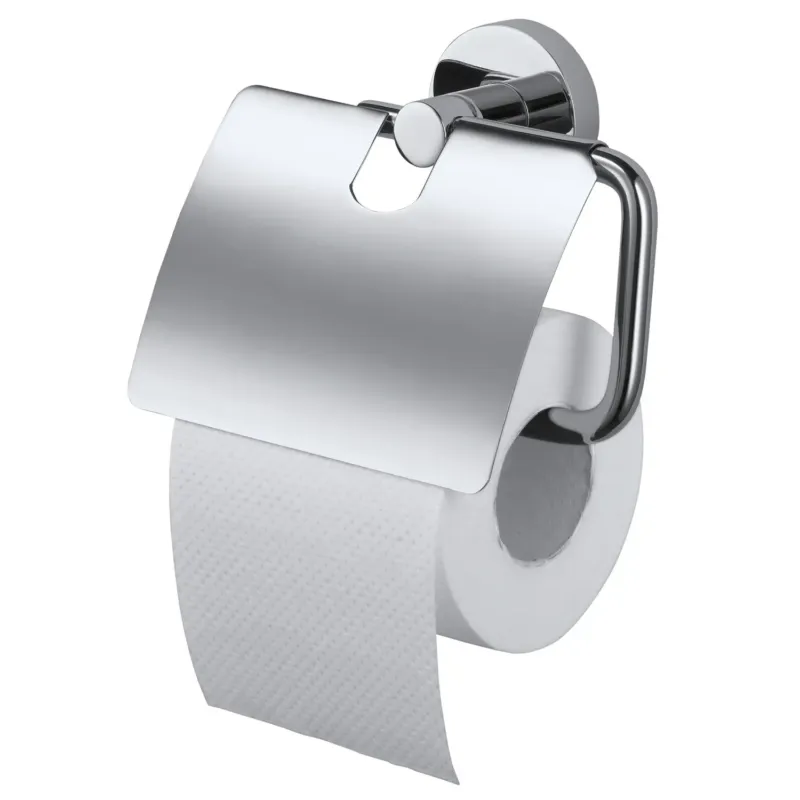 Haceka Kosmos toiletrolhouder met klep chroom Hoge Kwaliteit