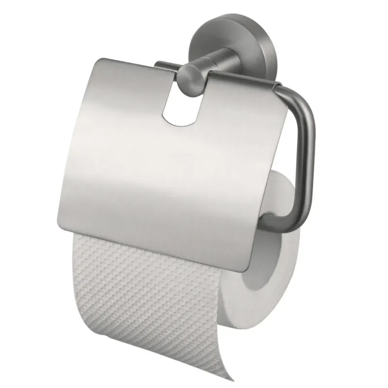 Shop Nu Haceka Kosmos toiletrolhouder met klep RVS-look