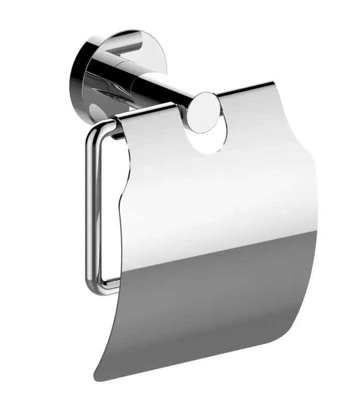 Sapho X-Round toiletrolhouder met klep chroom Betrouwbaar