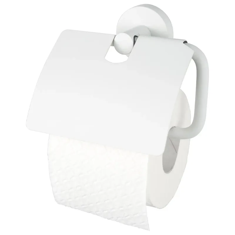 Haceka Kosmos toiletrolhouder met klep wit mat Shop Nu