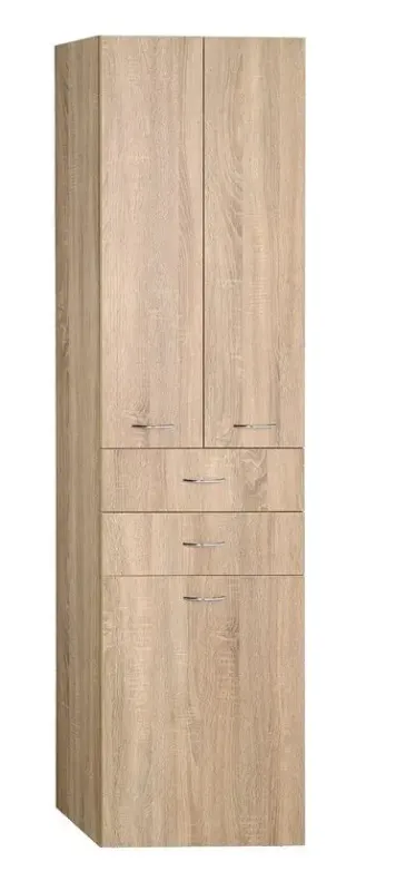 Sapho Zoja kolomkast met wasmand 50x184cm eiken platina Express Levering