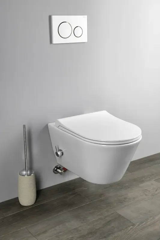Favoriet Sapho Avva randloos toilet met bidetspoeler en mengkraan wit