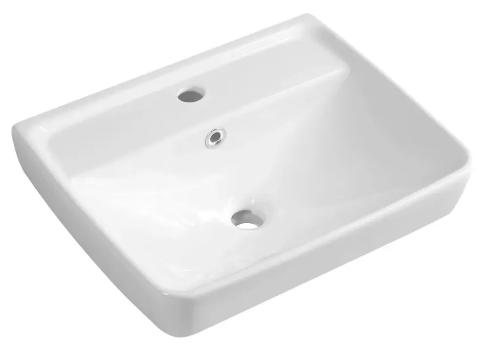 Sapho Duru keramische wastafel 50x40cm met kraangat wit Bestel Nu