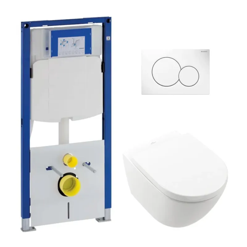 Rechtstreeks Van De Fabrikant Geberit UP320 toiletset met Villeroy en Boch Subway 3.0 mat wit toilet met CeramicPlus met softclose zitting