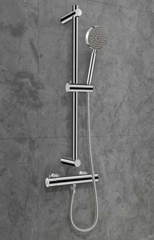 Superprijs Saniclear Talpa doucheset met thermostatische kraan, handdouche en glijstang chroom