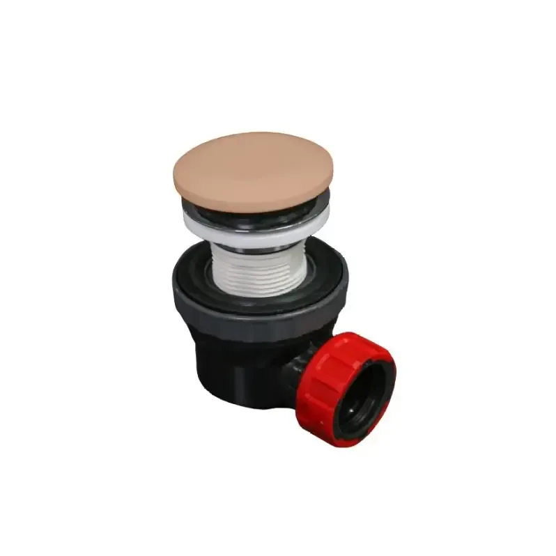 Zaro ruimtebesparende sifon met solid surface rosee clickwaste Hoge Kwaliteit