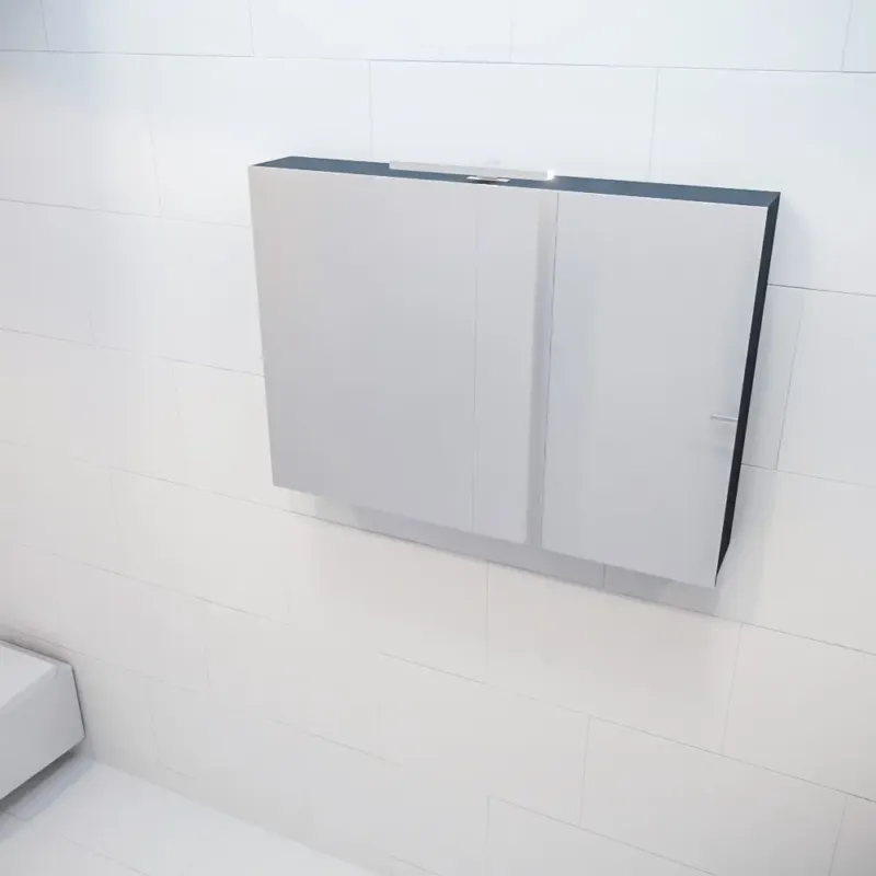 Koop Online Mondiaz Cubb spiegelkast 100x70x16cm urban met 2 deuren