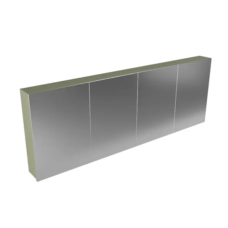 Mondiaz Cubb spiegelkast 200x70x16cm army met 4 deuren Superprijs