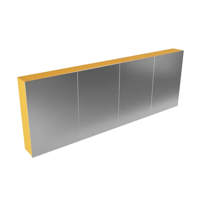 Flitsaanbieding Mondiaz Cubb spiegelkast 200x70x16cm ocher met 4 deuren
