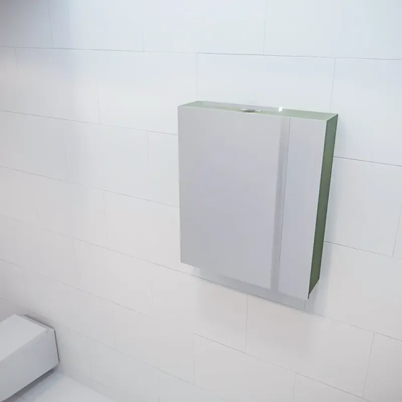 Mondiaz Cubb spiegelkast 60x70x16cm army met 1 deur Finale Uitverkoop