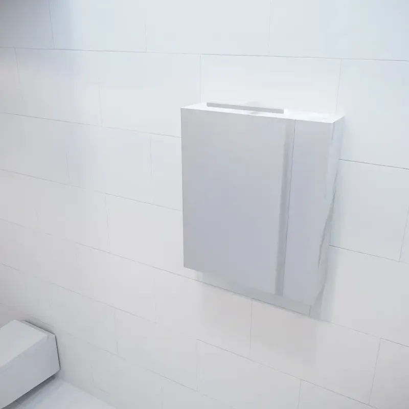 Gecertificeerd Mondiaz Cubb spiegelkast 60x70x16cm carrara met 1 deur