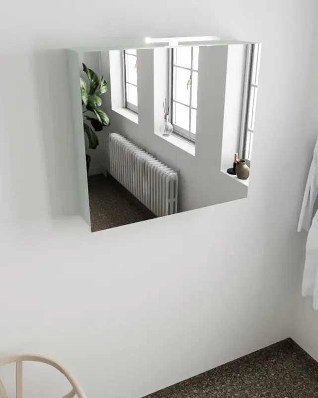 Mondiaz Cubb spiegelkast 80x70x16cm greey met 2 deuren Snelle Levering