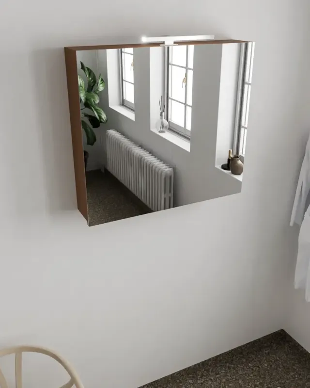 Mondiaz Cubb spiegelkast 80x70x16cm rust met 2 deuren Must-Have