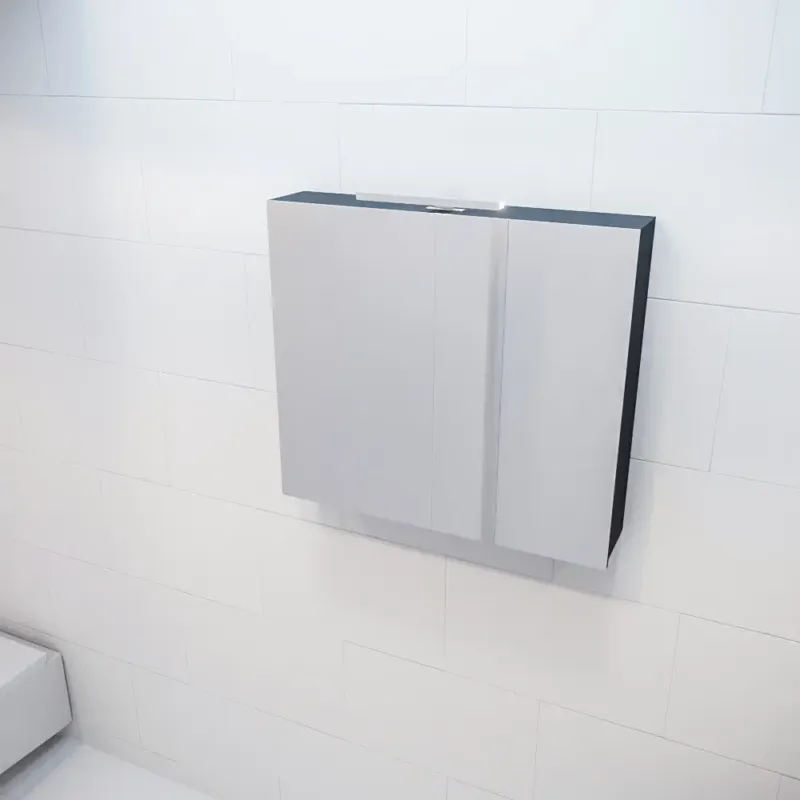 Mondiaz Cubb spiegelkast 80x70x16cm urban met 2 deuren Uitverkoop