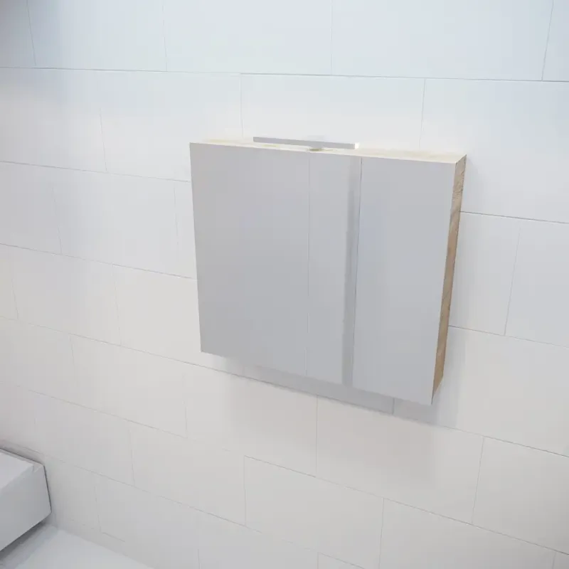 Mondiaz Cubb spiegelkast 80x70x16cm washed oak met 2 deuren Nieuw