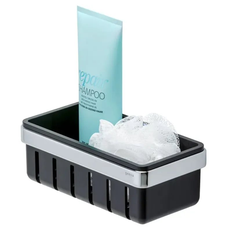 Geesa Frame douchemand 21cm zwart/chroom Populair
