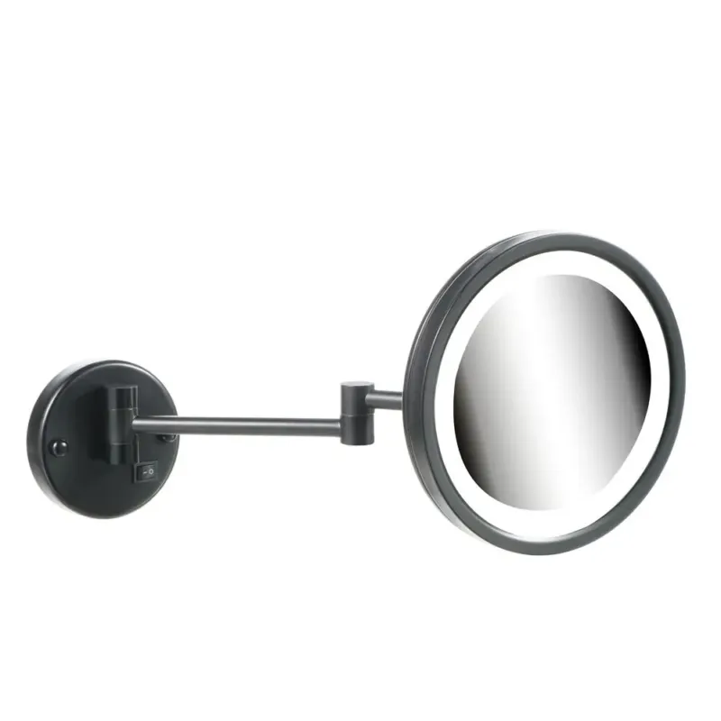 Voordeelprijs Geesa Mirror scheerspiegel LED-verlichting 2-armig 3x vergrotend ø 215 mm zwart