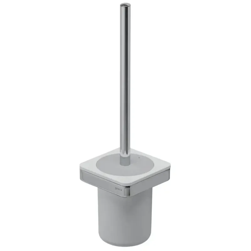 Geesa Frame toiletborstel met houder wit/chroom met witte borstelkop Gratis Retour