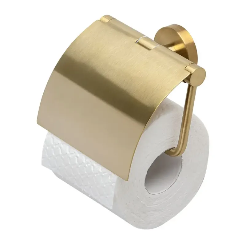 Bestel Nu Geesa Nemox toiletrolhouder met klep goud geborsteld