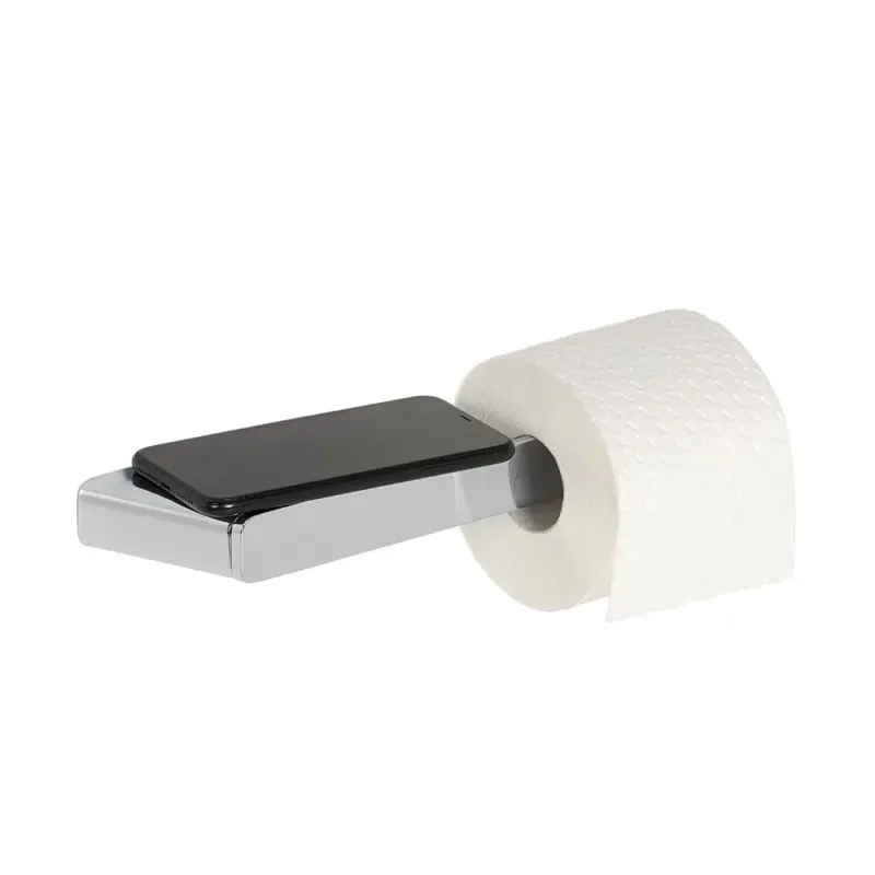 Fabrieksprijs Geesa Shift toiletrolhouder zonder klep met planchet chroom